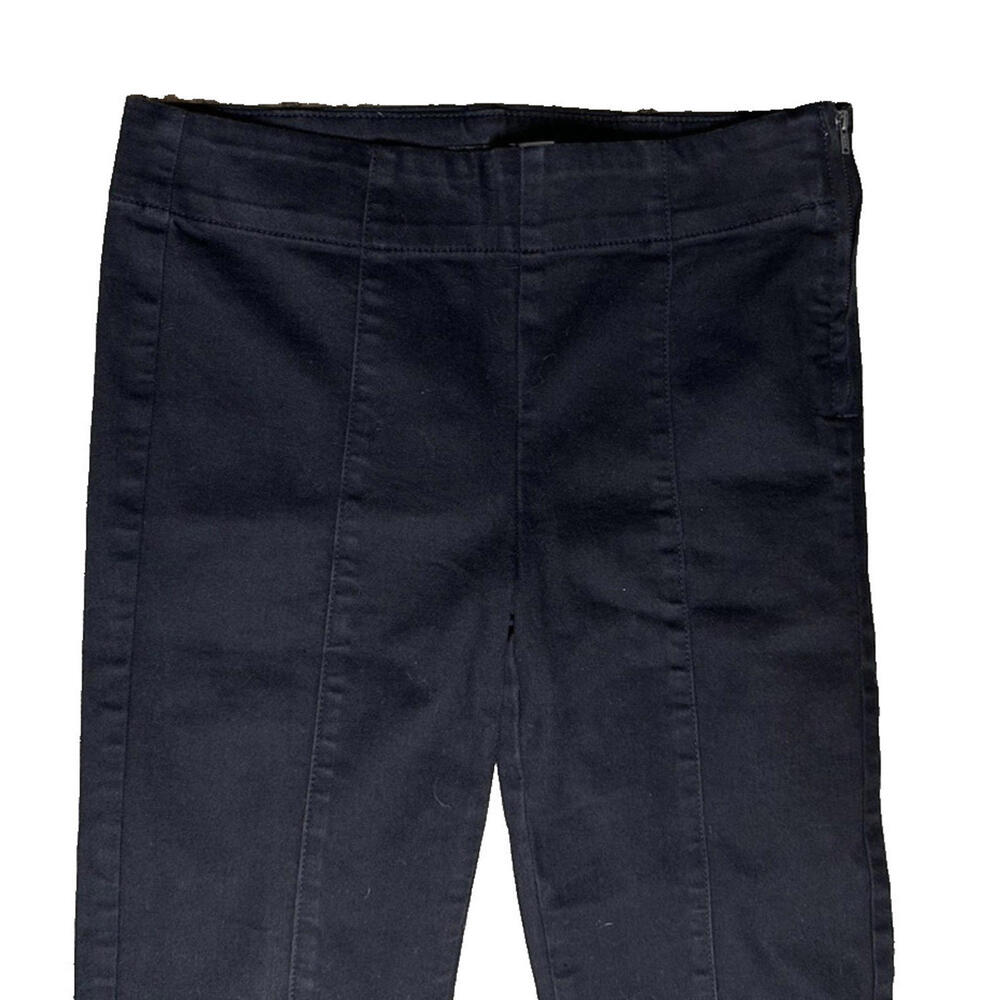 BDG Urban Outfiters Cropped Flare Jeans Womens Size 4 Black Raw Hem Mid Side Zip - Picture 2 of 7